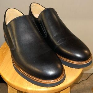 New Samuel Hubbard Frequent Traveler Black Leather Vibram Mens Size 13M Shoes